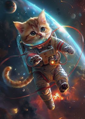 Astronaut Space Cat