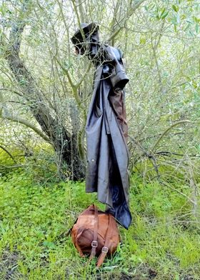 Forest drape bag abandoned