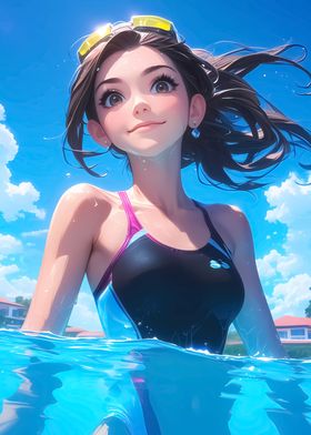 Pool Anime Dream Girl Sexy