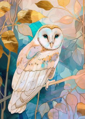 Owl Bird Gold Decor
