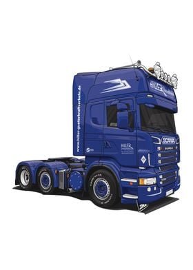 Scania Super V8 R500 Blue