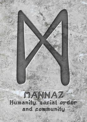 Mannaz Rune Symbol