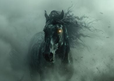 Black Zombie Horse