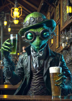 Cosmic Alien Beer Cheers