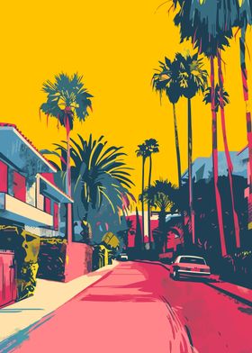 LA Evening Retro Art