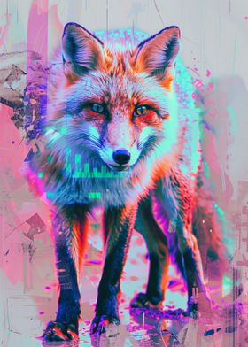 Neon Glitch fox