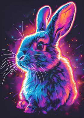 Rabbit Neon Animal