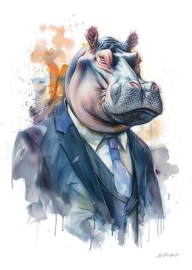 Hippopotamus Portrait