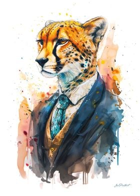 Cheetah Painting Portrait