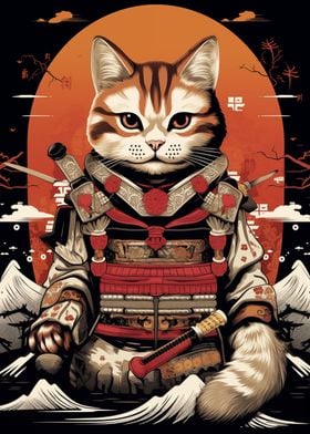 Japanese Cat Samurai