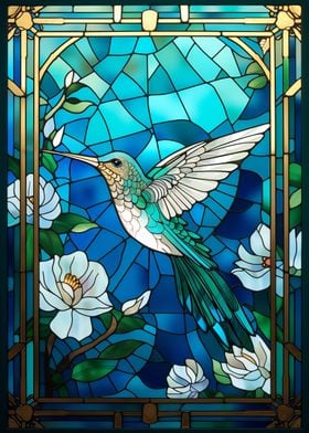 Hummingbird Glass Art