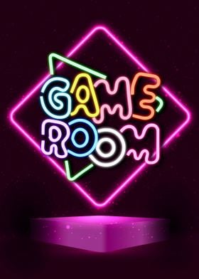 Game Room Neon Poster