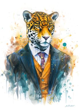 Jaguar Painting Portrait