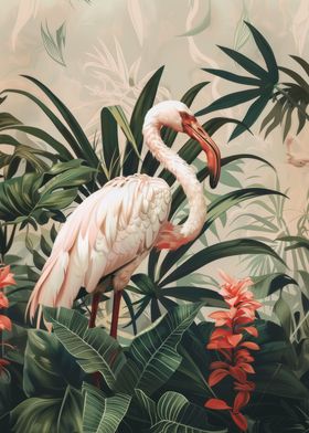 Botanical Flamingo
