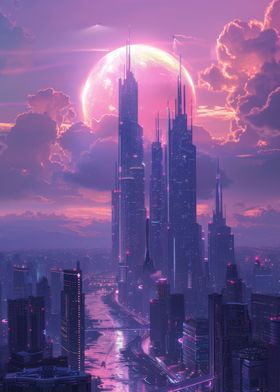 Skyline City Vaporwave