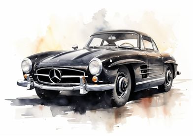 Black MercedesBenz 300 SL