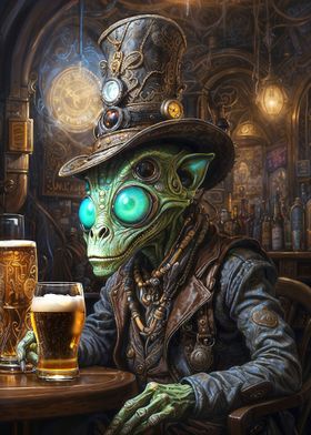 Steampunk Alien Craft Beer