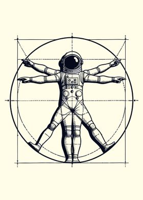 Astronaut Vitruvian Man