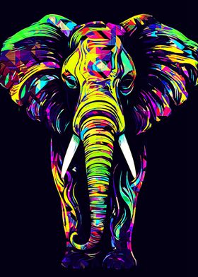 Elephant style pop art 