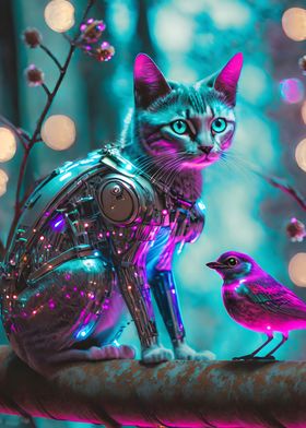 Robotic Cat and Bird