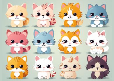 Cute Kawaii Kitten Collect