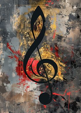 Gold Music Notes