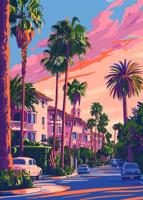 Beverly Hills Sunset Art