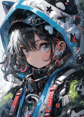 Cyberpunk Anime Girl Cute