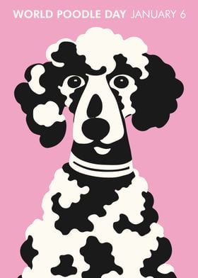 World Poodle Day Pink Art