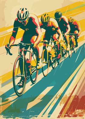 Tour de France Cycling Art