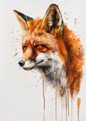 Fox Watercolor Animal