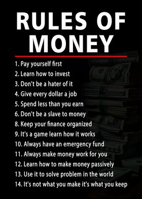 Rules Of Money Poster