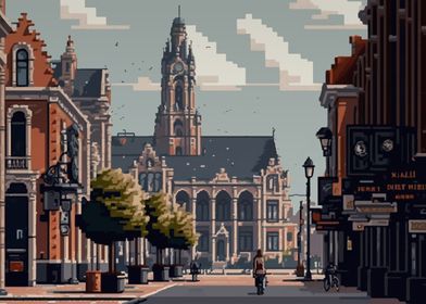Haarlem City Pixel Art