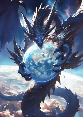 Dragon holding The Globe