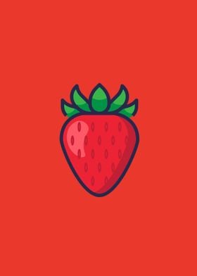 Minimalist Strawberry