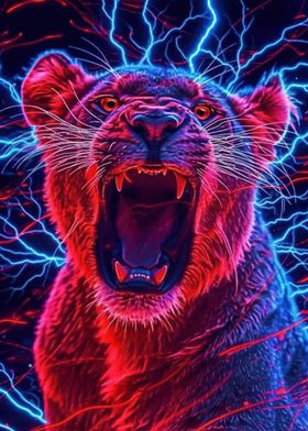 Lion Neon Animal