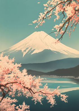 Vintage Soft Mt Fuji Art