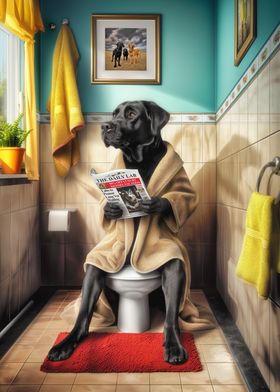 Black Labrador Bathroom