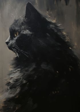 Black cat art