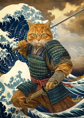 japanese samurai cat
