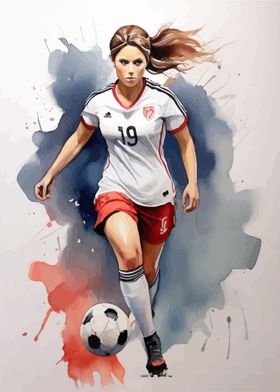 Sexy woman soccer player