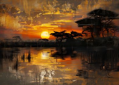 African Sunset Reverie