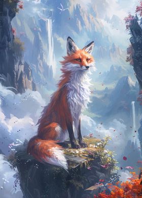 Fox Kitsune Colorful 