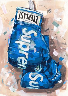 Boxing gloves painting