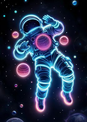 Astronaut neon