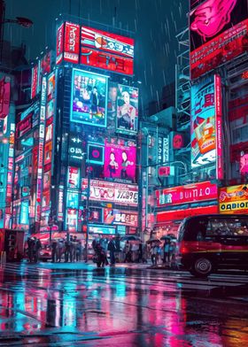 Cyberpunk City Japan