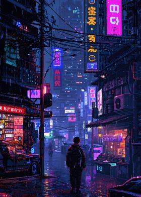 Cyberpunk City Japan