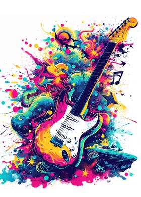 Guitar Watercolor Music
