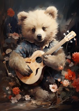 Baby Bear with Guitar