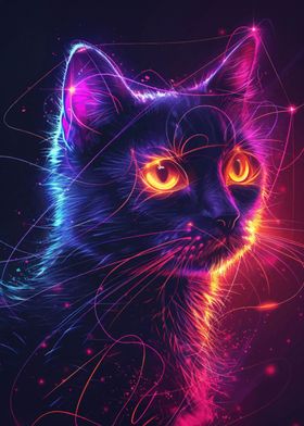 Cat Neon Animal
